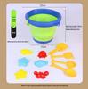 Портативный складной набор детских пляжных ведер - Большая вместимость для воды и ракушек
