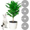 4 Pcs Flower Pot Grid Soil Protector Cover Cat Digging Prevention Plant Pot Shield with Stakes Cuttable Flower Pot Grid for Indoor Outdoor Potted