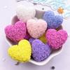 10PCS Colorful Resin Cartoon Heart Shape Rose Figurines Flat Back Stone Wedding Decor Scrapbook Christmas DIY Craft Supplies