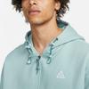 Nike Однотонная куртка на молнии с капюшоном и длинными рукавами для мужчин, серая, DH3089-366
