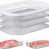 Охлаждаемый контейнер для мяса с герметичной крышкой для холодильника, прозрачный ящик для хранения замороженного жареного мяса, кухонные принадлежности