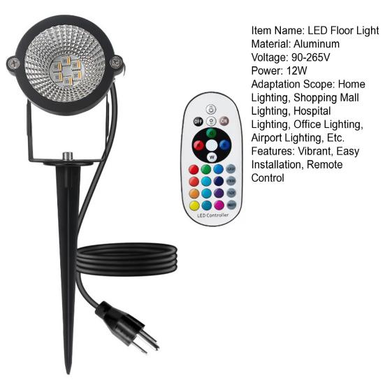 RGB Прожекторы Уличный Светодиодный Прожектор с Пультом Дистанционного Управления 12 Вт Изменение Цвета RGB Ландшафтный Напольный