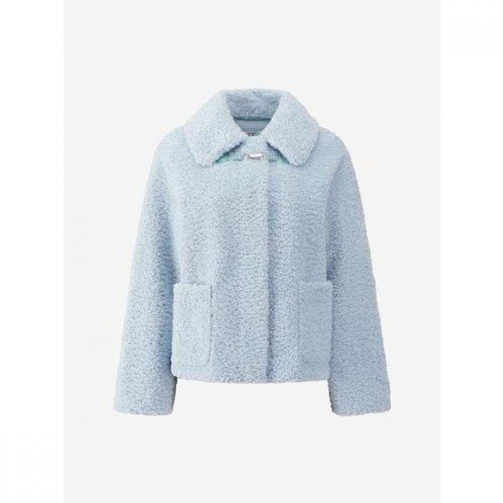 Cc Collect Metal Toggle Fur Jacket C254psj611