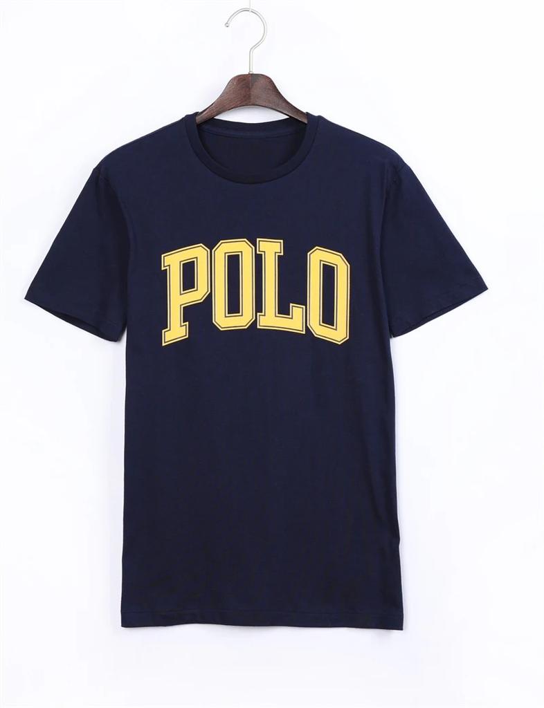 Polo Letter Mens Tshirt Fast Fashion Spring and Summer Cool Casual Simple Mens and Womens Cotton Printed Short Sleeves Tops