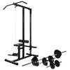 VidaXL Weight Tower with Dumbbell Set and Weights 30.5 Kg Training 275355
