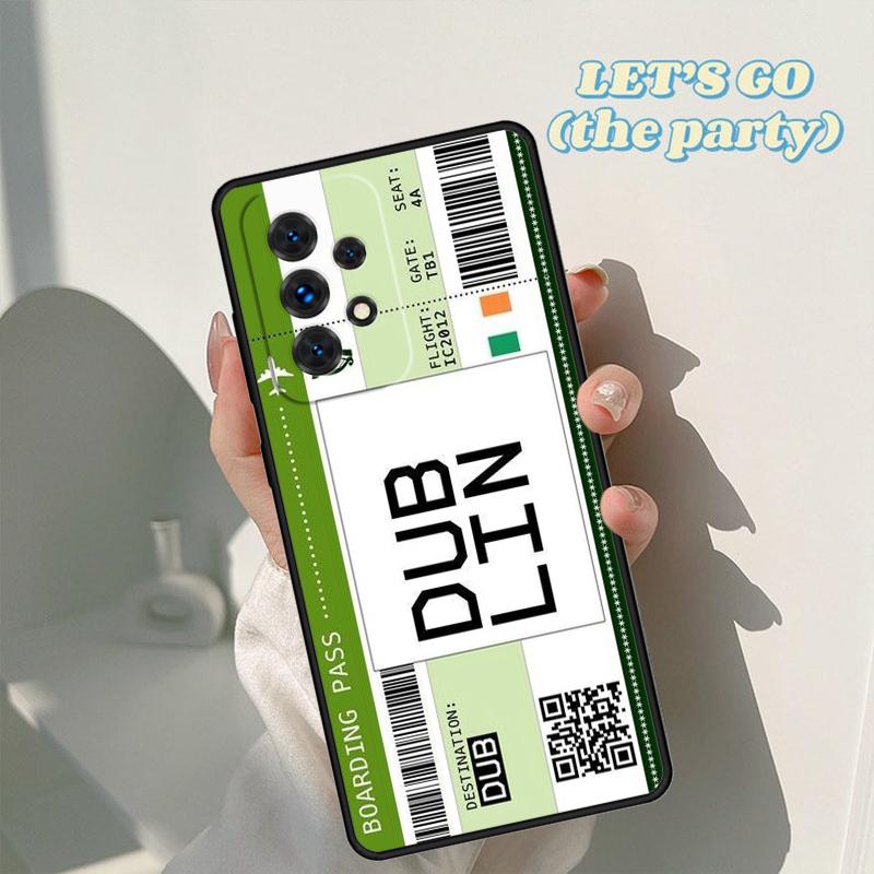 BOARDING PASS phone case For Samsung Galaxy A42 A31 A40 A51 A71 A32 A80 A91 A52 A72 A73 A20e A21S A50 A70 A11 A12 Cover