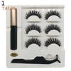 Набор для наращивания ресниц TBH Magnetic 3D False Eyelashes Liquid Eyeliner Tweezers Lashes Extension Kit