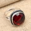 Red Garnet Gemstone Handmade 925 Sterling Silver Ring Jewelry For Thanksgiving