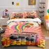 Boombox, flowers, stars, rainbow. Bedding sets Duvet cover sets Duvet covers Pillowcases(1 * Duvet Cover 2 * Pillowcases, without duvet insert)