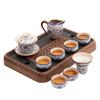 High-end Light Luxury New Ru Kiln Kung Fu Tea Set Ceramic Teapot Teacup Tea Table a Complete Set of Home Office