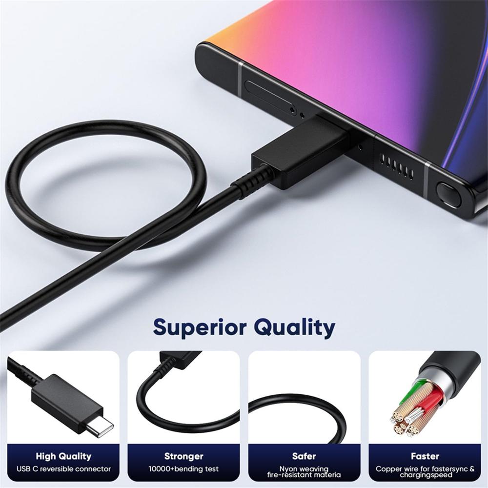 45 Вт 5A USB C PD кабель для быстрой зарядки для Samsung S20 S21 FE S22 S23 S24 Ultra Note20 A33 A34 A53 Type C сверхбыстрый кабель для быстрой зарядки