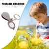 Portable HD Handheld 15X Magnifying Glass Lens Key Chain Magnifiers Folding Magnifiers