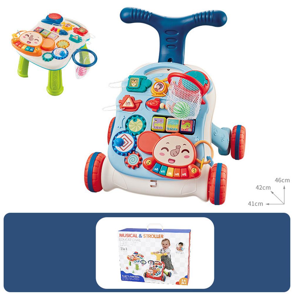 5 In 1 Baby Walker Sit To Stand Learning Walker With Activity Center Toddler Infant Push Walking Toys