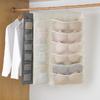 Non-Woven Double-Sided Underwear Storage Bag Wardrobe Hanging Bag Folding Clothing Organizer Transparent Socks Bra Storage Bags