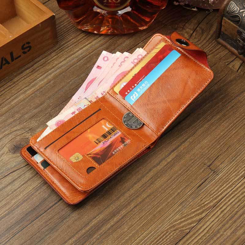 Men's Wallet Short Multi-functional Fashion Leisure Double Press Button Wallet