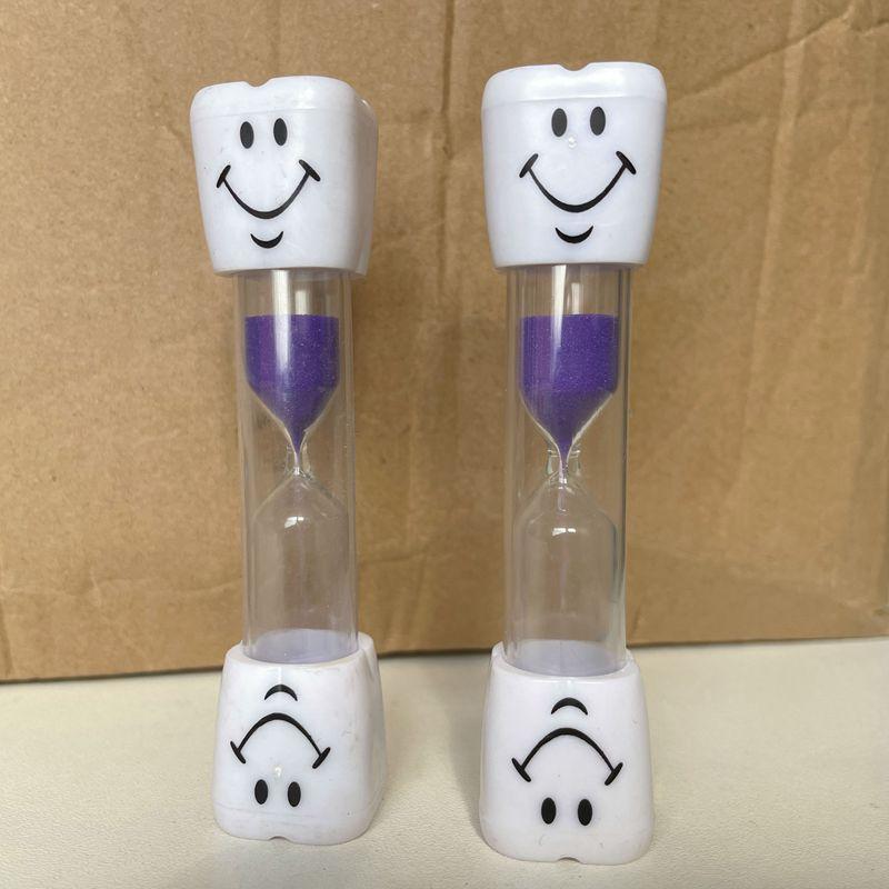 Креативные детские зубы с героями мультфильмов, разноцветные 3-минутные песочные часы, песочные часы, таймер со смайликом, маленький подарок