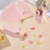 12sets Rectangle Paper Storage Candy Boxes with Plastic Flower Candy Packaging Case for Wedding Party Supplies Pink 5.7x5.7x14cm