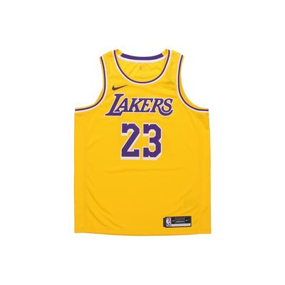 Джерси LeBron James Icon Swingman Желтая мужская уличная одежда AA7099-741