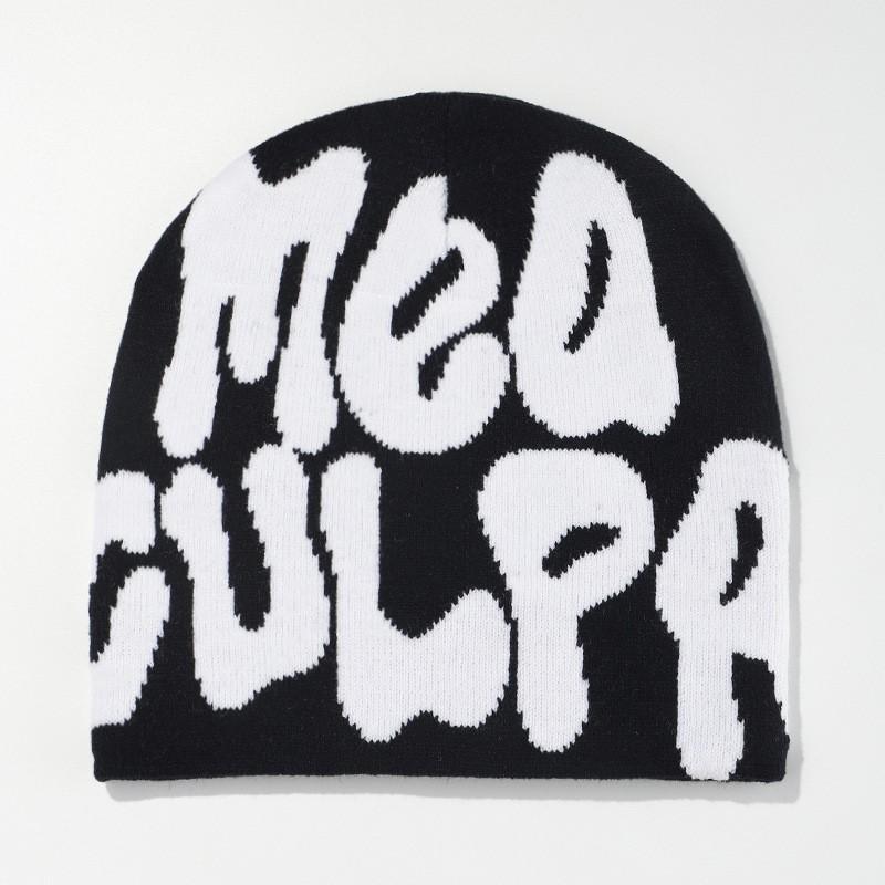 Popular New Colorful Wool Hat Letter Jacquard Autumn/Winter Warm Hat Popular Knitted Hat Customizable Logo