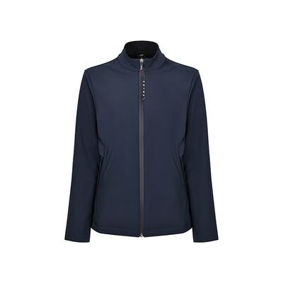 Li Ning Glory однотонная теплая трикотажная антистатическая куртка женская куртка темно-синего цвета AJDU150-1