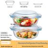 Стеклянная миска с крышкой, безопасная для микроволновой печи