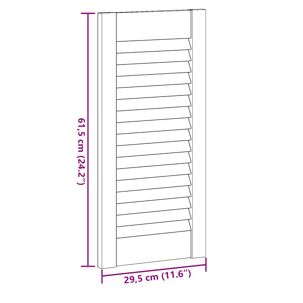 Slatted Design Cabinet Door White 61.5 x 29.5 cm
