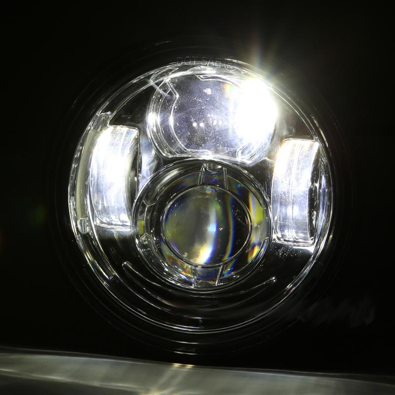 2 шт. 5-дюймовая светодиодная фара Fat Bob для мотоцикла Harley для Harley Dyna Fat Bob двойная фара двойные светодиодные фары с ДХО
