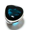 Natural Indicolite Tourmaline Gemstone 925 Sterling Silver Ring Size 6.5 q0E70