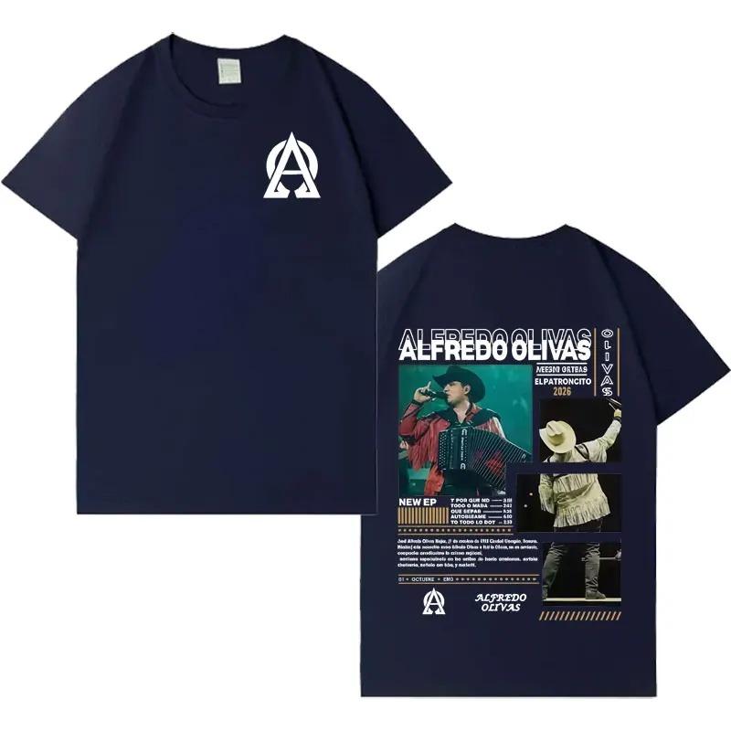 Rapper Alfredo Olivas 2026 New Album Tide TShirt Unisex Harajuku Y2K Casual TShirt Hot Selling Crew Neck Cotton Short Sleeve
