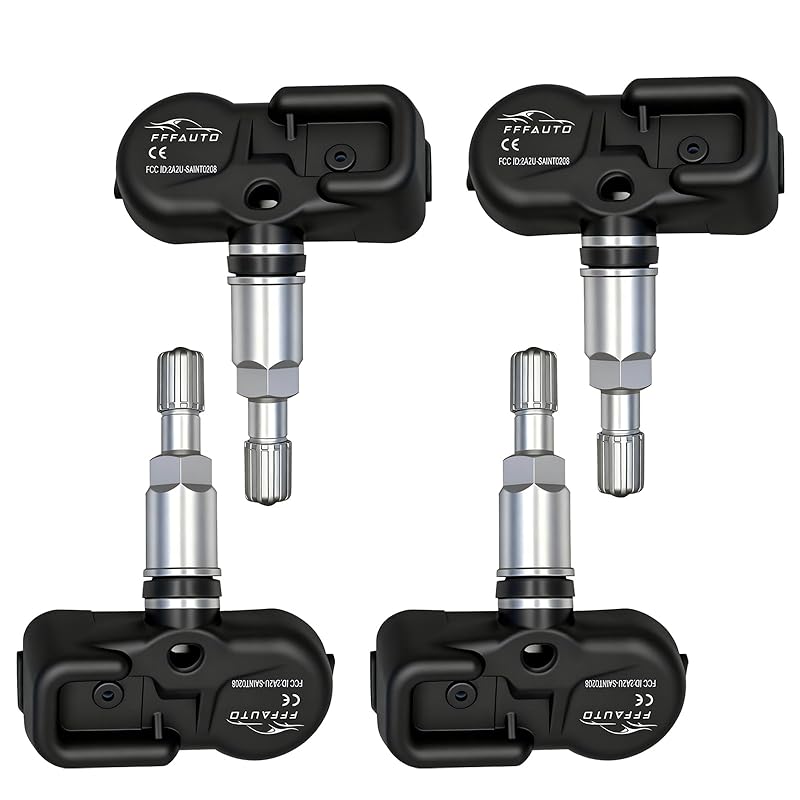 Датчики контроля давления в шинах Комплект из 4 штук Датчик TPMS Совместим с Chevy, GMC, Cadillac и Buick -2016-2024 Cruze Silverado Tahoe Sierra Yukon XL