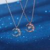 Exquisite Dream Star And Moon Pendant Necklace For Women Collar Chain Wedding Party Jewelry Gift For Women