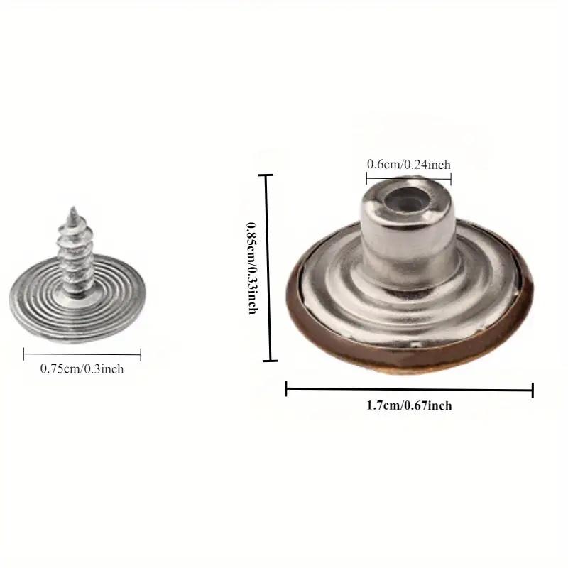 10 шт./уп. 17 мм пуговицы для талии джинсов, регулируемые, без гвоздей, удлинители талии, пуговицы, съемная пряжка для одежды с отверткой