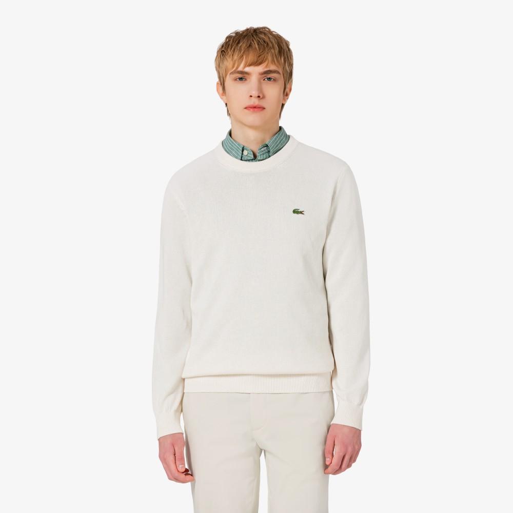 [lacoste] Men's Paper Long Sleeve Crewneck Pullover AH598E-56GXFJ