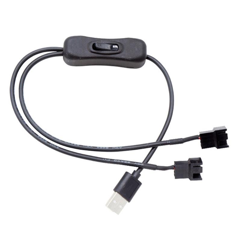 Кабель-переходник USB на 4-контактный вентилятор с наборами 12 В, линия вывода напряжения, высокая скорость для настольных кулеров