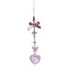 Fashionable Bowknot Phone Pendant Cute Y2K Style Phone Charm Stylish Heart Phone Chain Acrylic Material Gift for Women