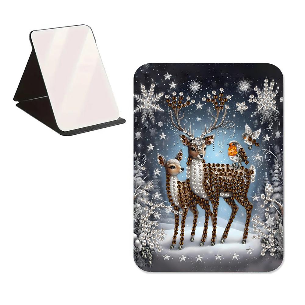 Алмазная мозаика своими руками, блестящее зеркало с кристаллами, стразы специальной формы, косметическое зеркало, настольное зеркало для путешествий на открытом воздухе, походов, пикника