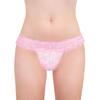 LittleForBig Men's Lace T-Back Shapewear Panties, Smooth Sexy Underwear, Pink, Size L