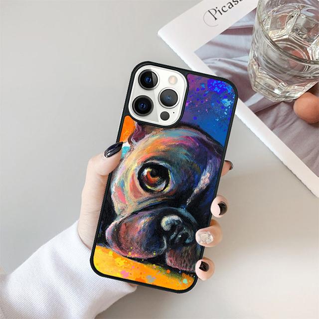 Cute Puppy French Bulldog dog Phone Case Cover For iPhone 17 Air 15 16 Pro Max 14 13 12 11 Pro Max Plus Coque