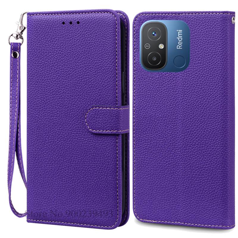 Чехол для Redmi 12C Мягкий силиконовый кожаный чехол-книжка для кошелька для Xiaomi Redmi 12C Чехол для телефона Redmi12C Redmi 12 C Fundas Coque