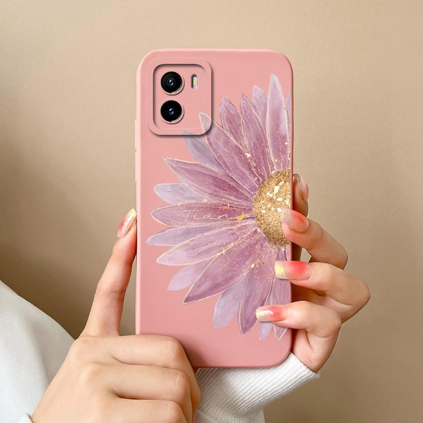 Для Vivo Y01 Y02 Y02t Y03t Y16 Y17 Y18 Чехол для телефона Красивый Маленький Цветочный Узор Силиконовый Мягкий Чехол Защитная Пленка для Экрана Противоударный Чехол Для Vivo Чехлы