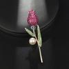 Tulip Brooch, High-End Retro Pin, Trendy Celebrity Temperament, Corsage Versatile Suit With Jewelry Gift