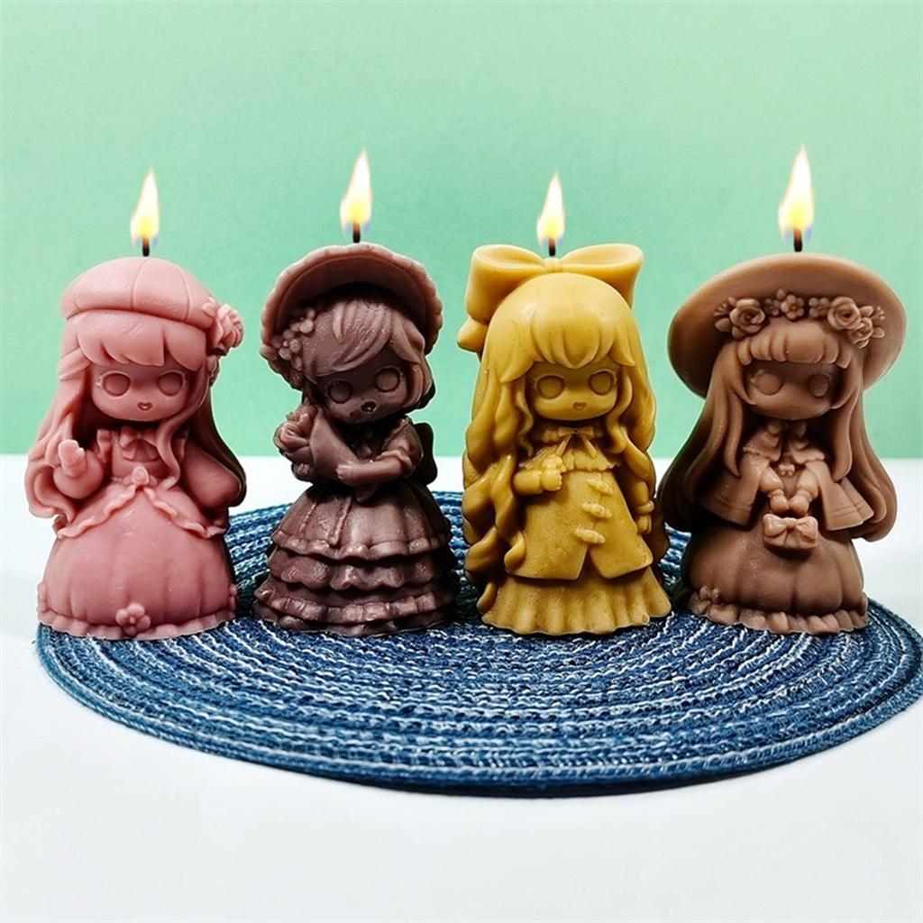 Little Girl Silicone Mold 3D Fairy Candle Mold DIY Aromatherapy Candle Making Tool Resin Gypsum Mold Valentines Day Gift