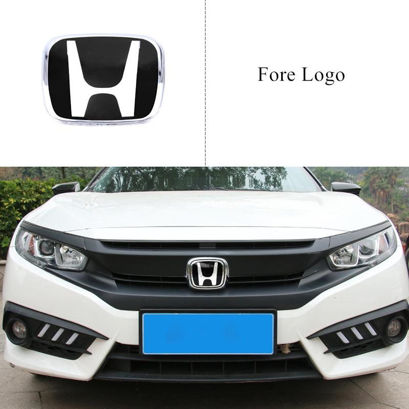 MPC4 Car Front Grille Badge Auto Steering Wheel Trunk Decorate Stickers For Honda FIT 2014-2018 Year Civic 8th 9th 9.5th 10th Generat