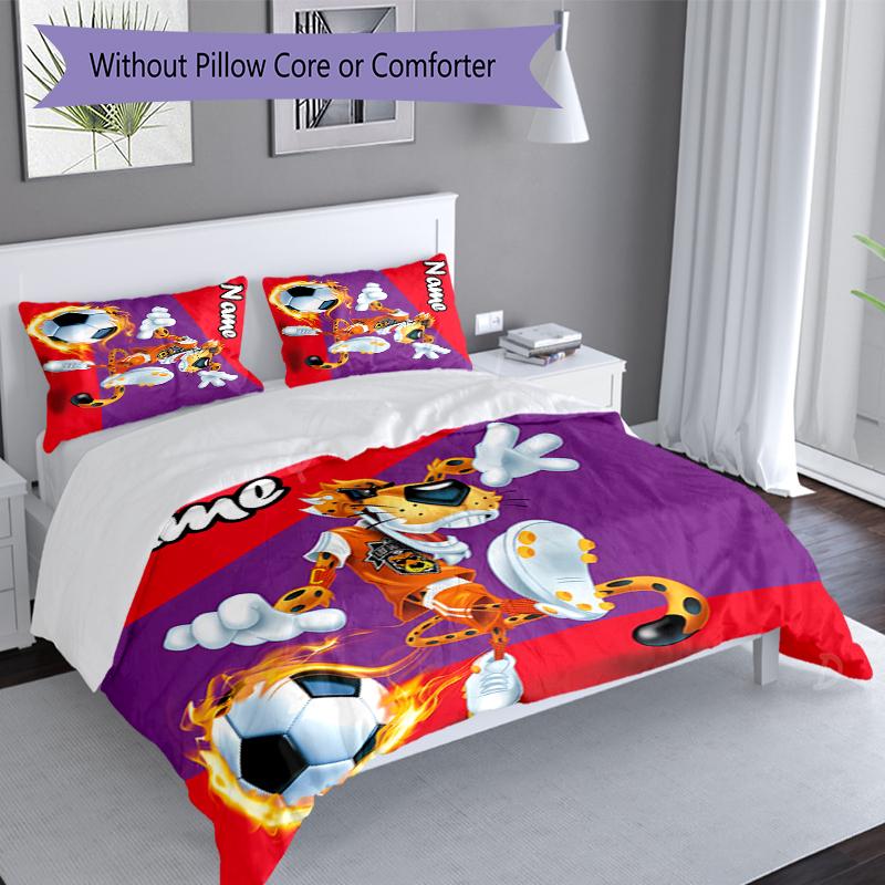 3pcs Custom Name Cheetos Pipoca Set,Includes 1 Duvet Cover and 2 Pillowcases,All-season Bedroom Decor