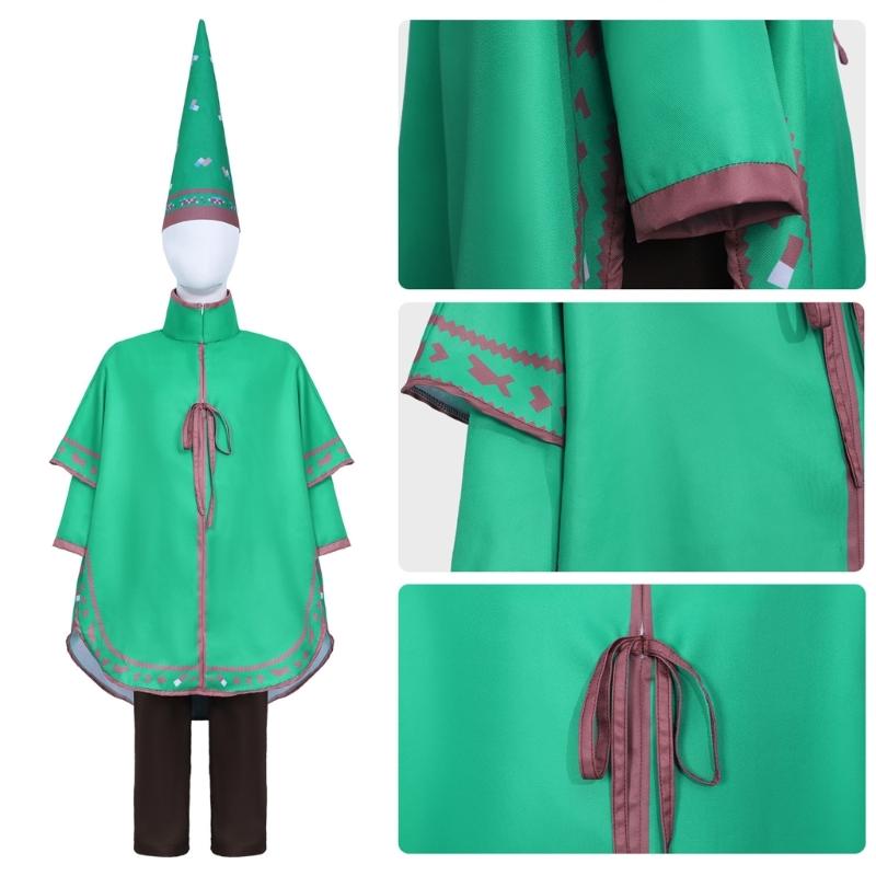 Anime Cosplay Costume Set With Cape And Hat For Stage Performances Uniform Cloth Fabric Role Play Cosplay Accessory
