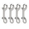4PCS Double Ended Bolt Snap Hooks Marine Grade 316 Stainless Steel B Shape Chain Clip for Ropes