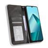 Кожаный чехол-книжка Wiko T20/Y80 с отделениями для карт и ретро-узором