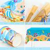 141pcs Beach Party Supplies, Beach Plates And Napkins Party Supplies Includ Beach Theme Paper Plates Cups Napkins & Summer Beach Table Cloth etc