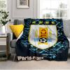 national Football Crest Printed Throws Blanket Soft Flannel Blankets for Couch Bed Gifts for Men Women Picnic blanket Christmas gifts