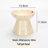 Yi Pan Polka Dot Ceramic Elevated Pet Bowl